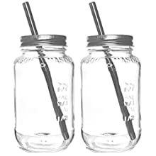 24 oz Mason Drinking Jars - Stainless Steel Straws