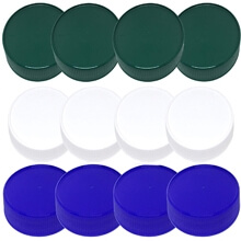 Green - White & Blue Plastic Regular Mouth Storage Lids
