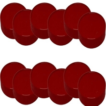 Red Plastic Regular Mouth Storage Lids