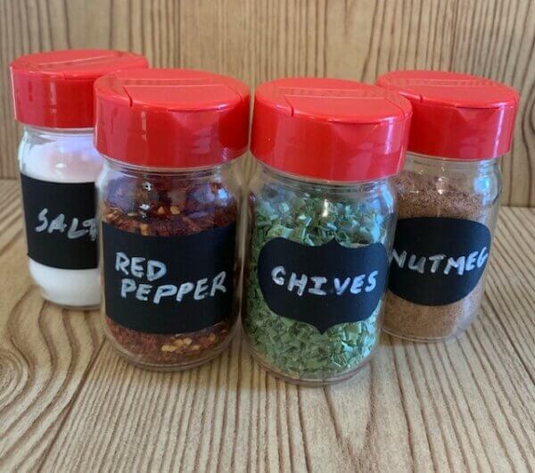Mini Spice Jar Red With Spices