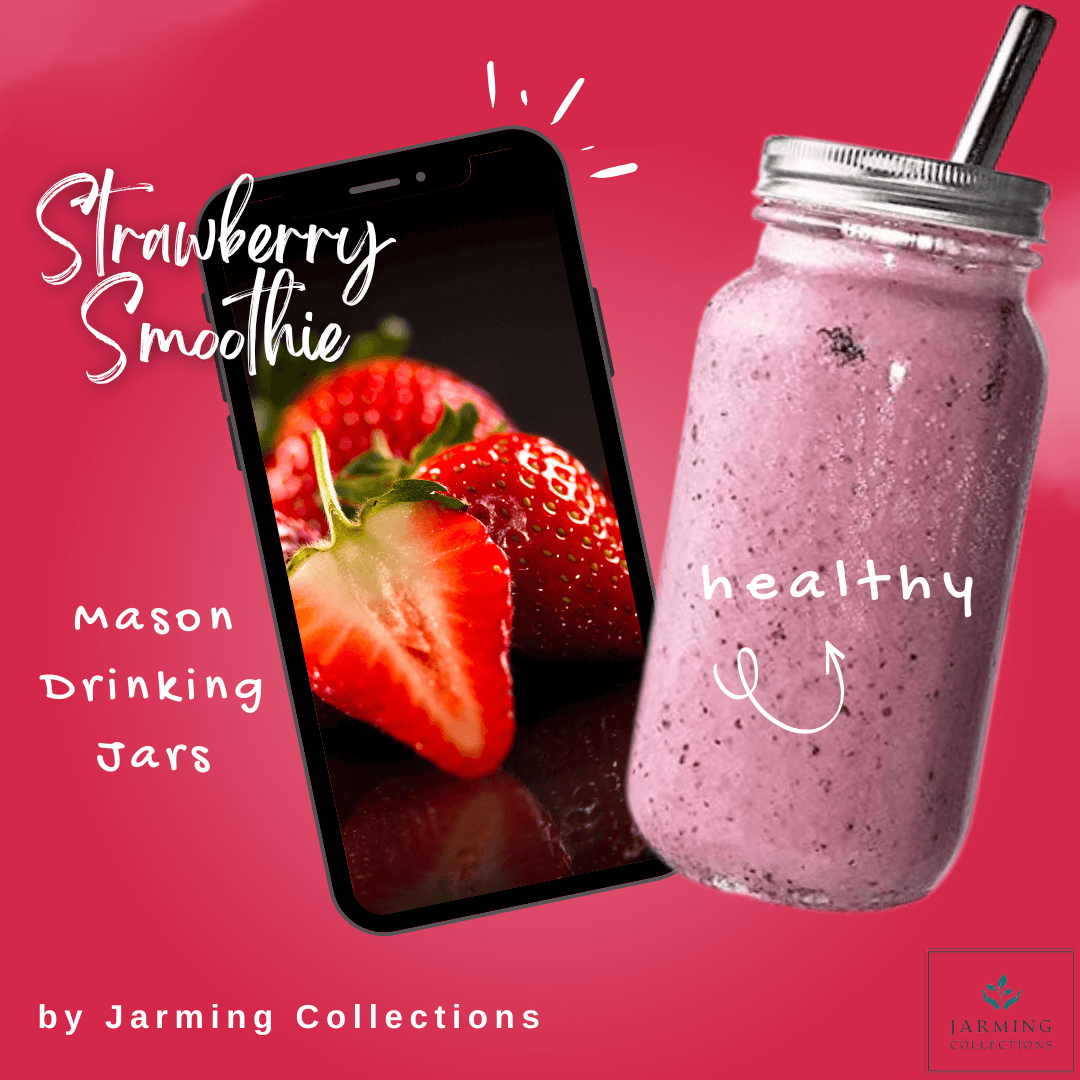Smoothie Mason Jar with Wide Stainless Steel Straw (24oz) - Jarming  Collections