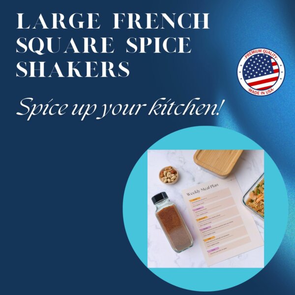 French Square Spice Jars (9)